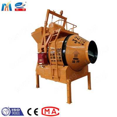 350 L Electrical Engine Concrete Drum Mixer With Self Loading Hopper
